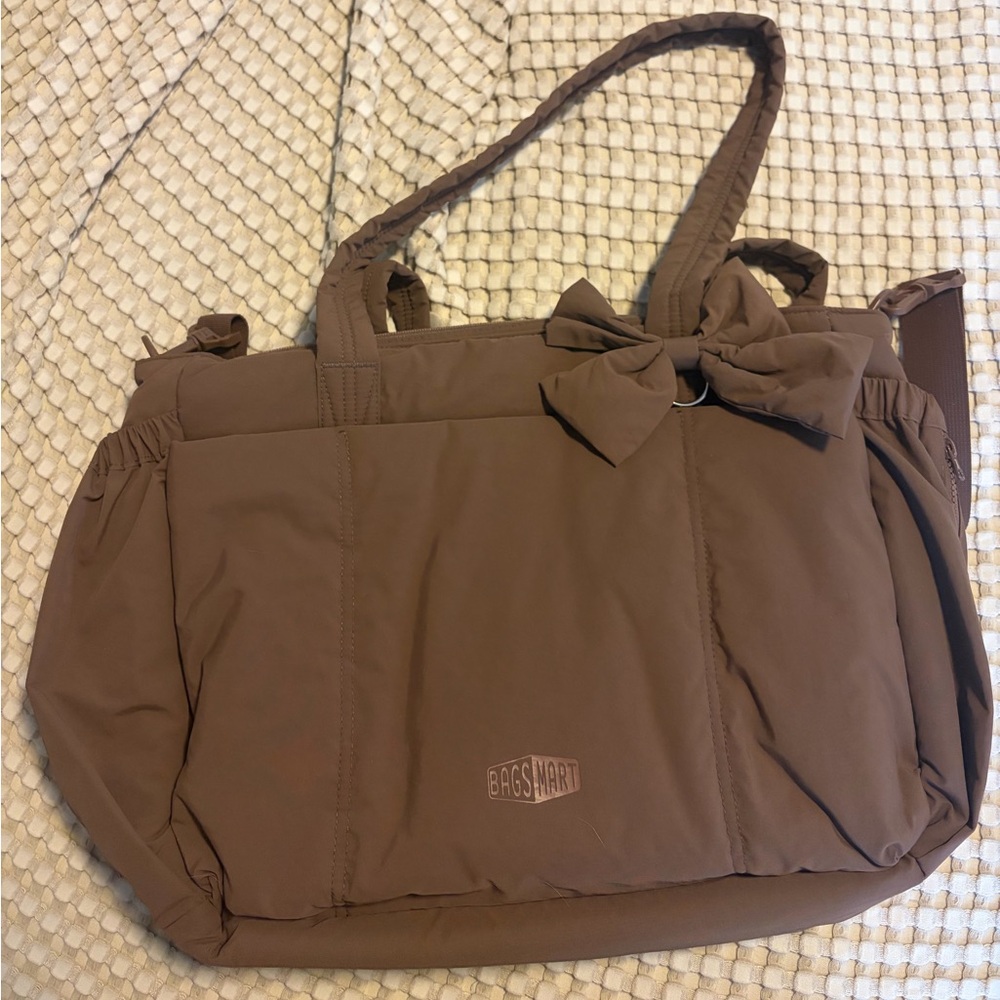 Bagsmart Brown Tote Bag/Diaper Bag